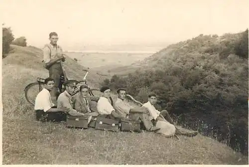 Anonymous persons vintage souvenir photo