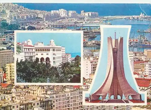 Navigation sailing vessels & boats themed postcard Alger la Blanche 1989