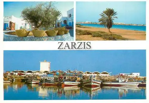 Navigation sailing vessels & boats themed postcard Zarzis harbour yacht