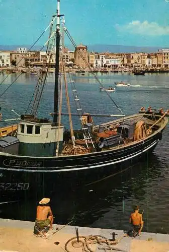 Navigation sailing vessels & boats themed postcard Cambrills Tarragona fishing boat