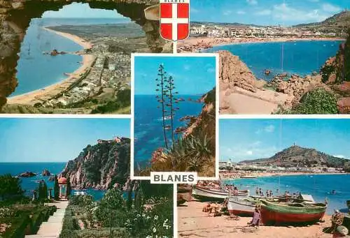Navigation sailing vessels & boats themed postcard Blanes beach lifeboat