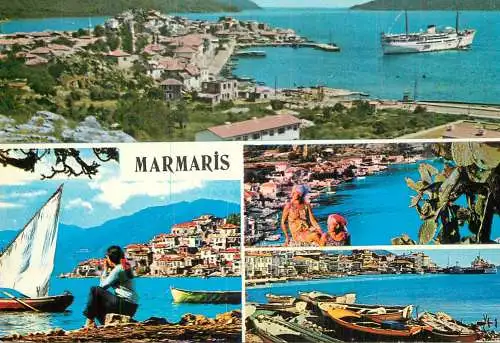 Navigation sailing vessels & boats themed postcard Marmaris windsurf