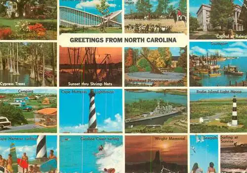Navigation sailing vessels & boats themed postcard North Carolina Cape Hatteras lighthouse