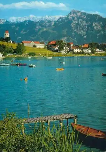 Navigation sailing vessels & boats themed postcard Hopfen am See Allgau 1979