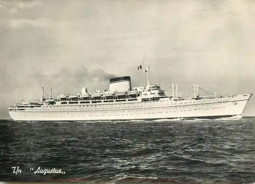 Navigation sailing vessels & boats themed postcard Augustus ocean liner
