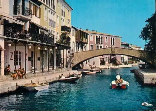 Navigation sailing vessels & boats themed postcard Port Grimaud Var cite lacustre