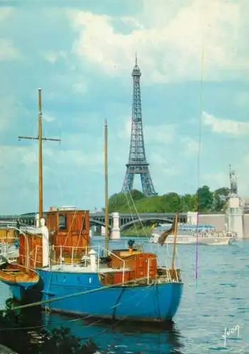Navigation sailing vessels & boats themed postcard Paris la Tour Eiffel