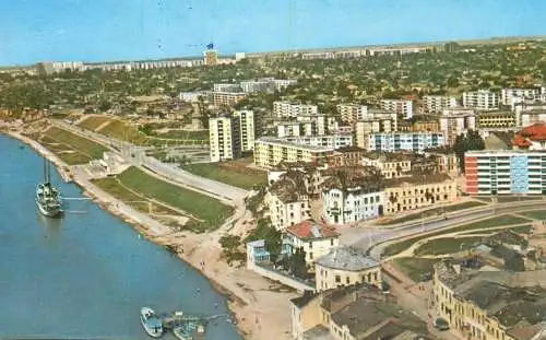 Navigation sailing vessels & boats themed postcard Galati Danube straits