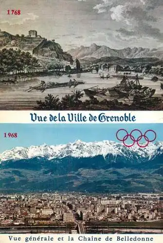 Navigation sailing vessels & boats themed postcard Grenoble Chaine de Belledonne