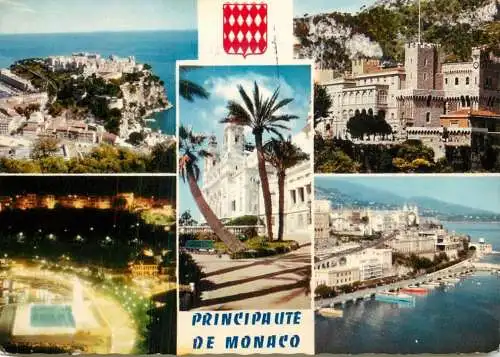 Navigation sailing vessels & boats themed postcard Monaco Principate harbouir