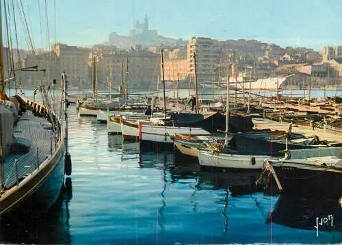 Navigation sailing vessels & boats themed postcard Marseille fishing boats