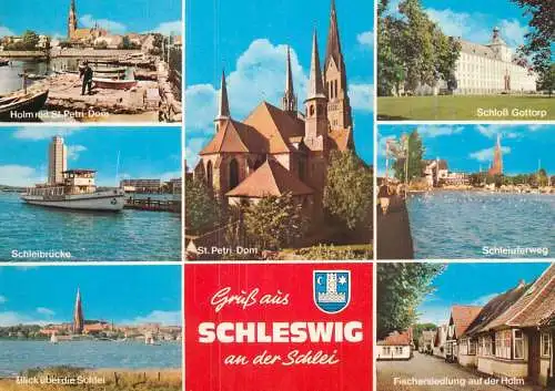 Navigation sailing vessels & boats themed postcard Schleswig harbour pleasure cruise