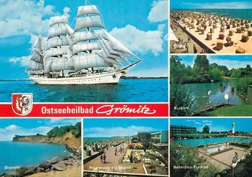 Navigation sailing vessels & boats themed postcard Ostseeheilbad Gromitz scooner