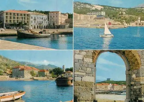 Navigation sailing vessels & boats themed postcard Senj Jablanac grad Nehaj