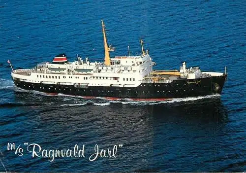 Navigation sailing vessels & boats themed postcard M.S. Ragnvald Jarl Trondheim
