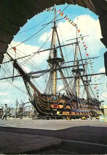 Navigation sailing vessels & boats themed postcard HMS Victory 1975