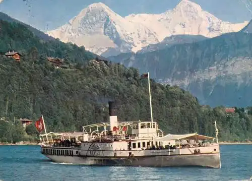 Navigation sailing vessels & boats themed postcard Thunersee mit Schiff