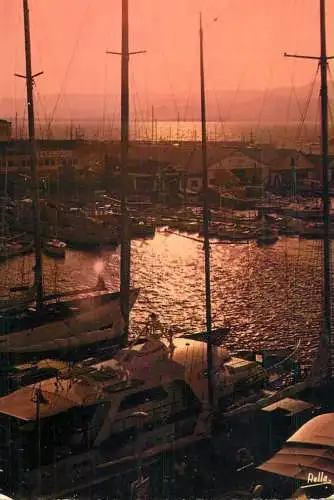 Navigation sailing vessels & boats themed postcard coucher de soleil