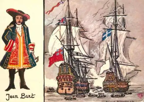 Navigation sailing vessels & boats themed postcard Jean Bart galleon Cote d'Opale