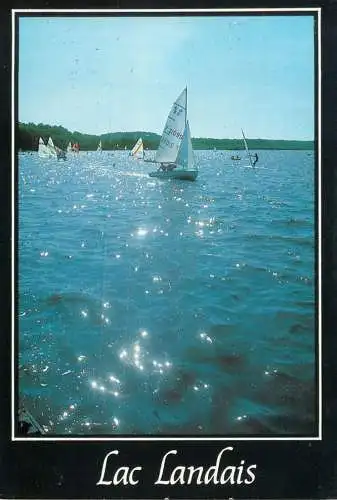Navigation sailing vessels & boats themed postcard Lac Landais