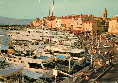 Navigation sailing vessels & boats themed postcard Saint Tropez harbour yachts
