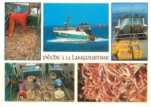 Navigation sailing vessels & boats themed postcard Langouistine fishing
