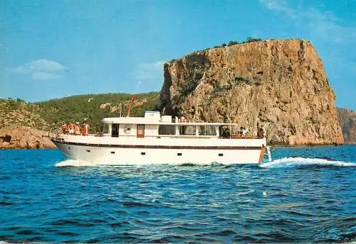 Navigation sailing vessels & boats themed postcard Costa de Mallorca yacht