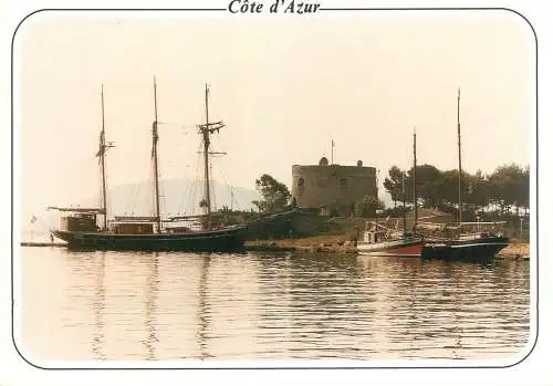Navigation sailing vessels & boats themed postcard Cote d' Azur port de Balaguier