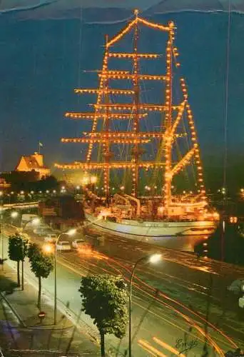 Navigation sailing vessels & boats themed postcard Saint Malo 1971 le Sagres