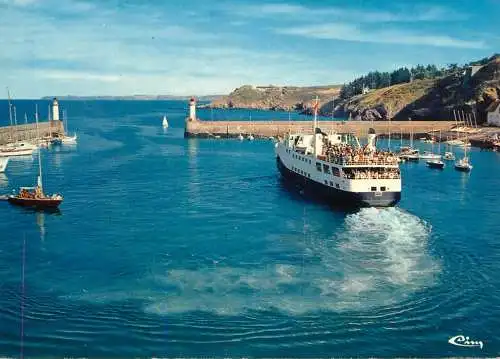 Navigation sailing vessels & boats themed postcard Belle Ile en Mer Morbihan le palais  pleasure cruise lighthouse