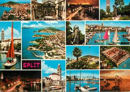 Navigation sailing vessels & boats themed postcard Split yacht harbour