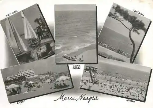 Navigation sailing vessels & boats themed postcard Black Sea