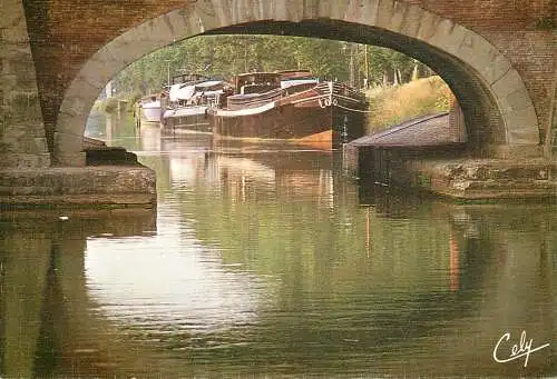 Navigation sailing vessels & boats themed postcard chanel barges