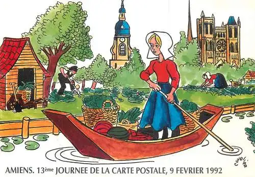 Navigation sailing vessels & boats themed postcard Amiens
