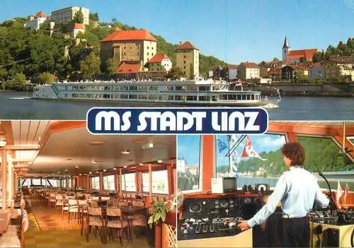 Navigation sailing vessels & boats themed postcard Ms Stadt Linz