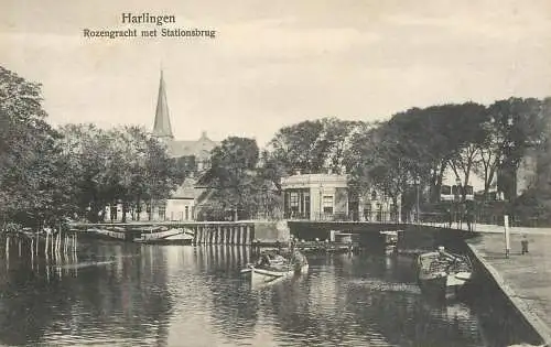 Germany Harlingen Rozengracht met Stationsburg