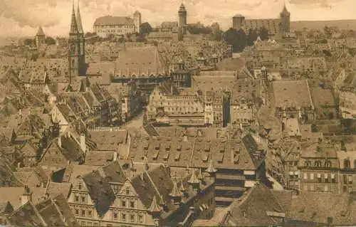 Germany Nurnberg cityscape panorama