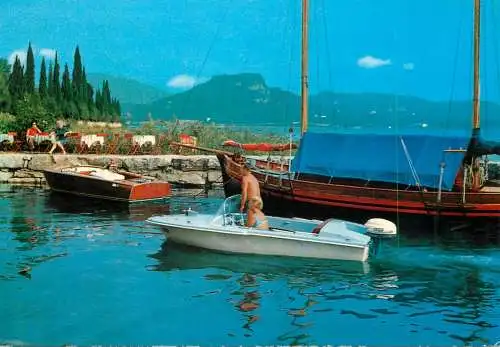 Navigation sailing vessels & boats themed postcard Riviera degli Olivi Lago di Garda