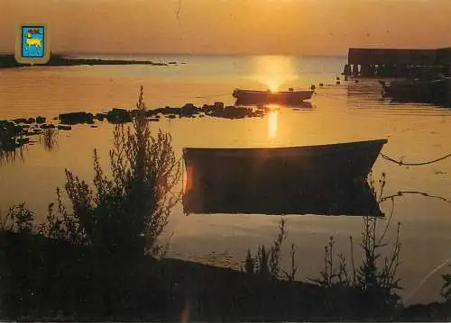 Navigation sailing vessels & boats themed postcard Oland Solnedgang over Kalmarsund