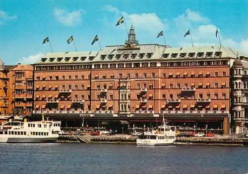 Navigation sailing vessels & boats themed postcard Stockholm Grand Hotel