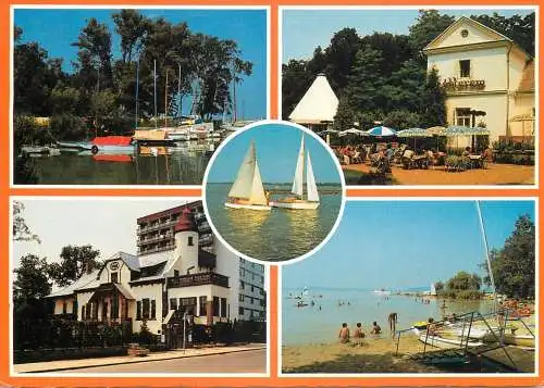 Navigation sailing vessels & boats themed postcard Balaton lake yacht