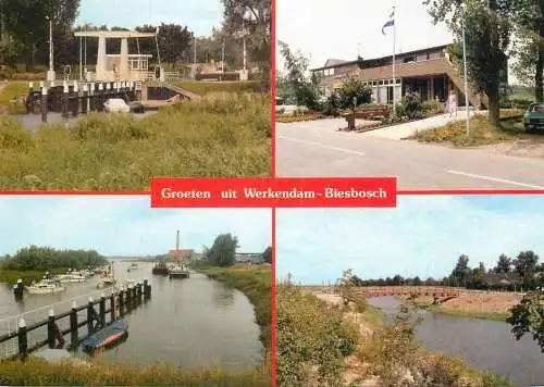 Navigation sailing vessels & boats themed postcard Groeten uit Werkendam Biesbosch