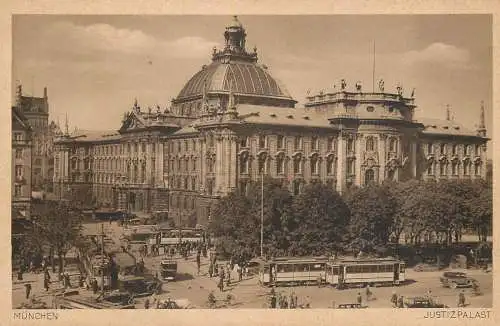 Germany Munchen Justizpalast tramway
