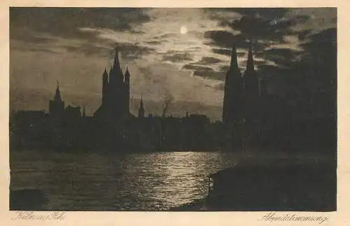 Germany Koln am Rhein night view