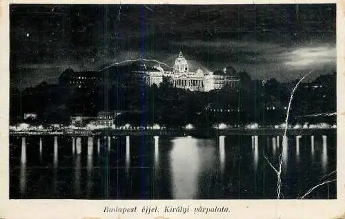Navigation sailing vessels & boats themed postcard Budapest Buda palace