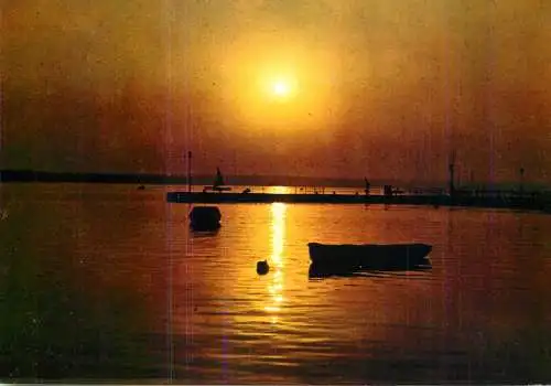 Navigation sailing vessels & boats themed postcard Romania Mamaia sunset
