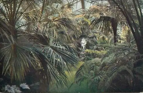 Germany Frankfurt am Main Palmengarten Neues Palmenhaus mit Perseus-Gruppe