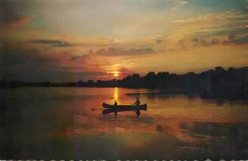 Navigation sailing vessels & boats themed postcard Oak ridges Ontario Canada rowboat canoe