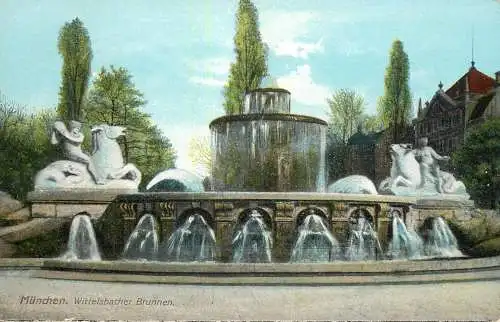 Germany Munchen Wittelsbacher Brunnen