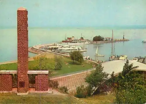 Navigation sailing vessels & boats themed postcard Hungary Tihany harbour